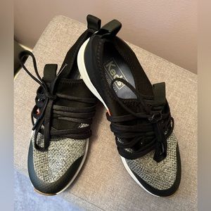 KEDS Womens Sock Sneakers, Black and Gray, Size 7.5, EUC